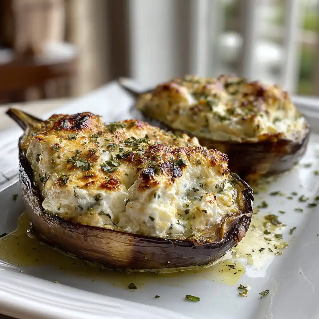 Aubergines Farcies au Fromage de Chèvre