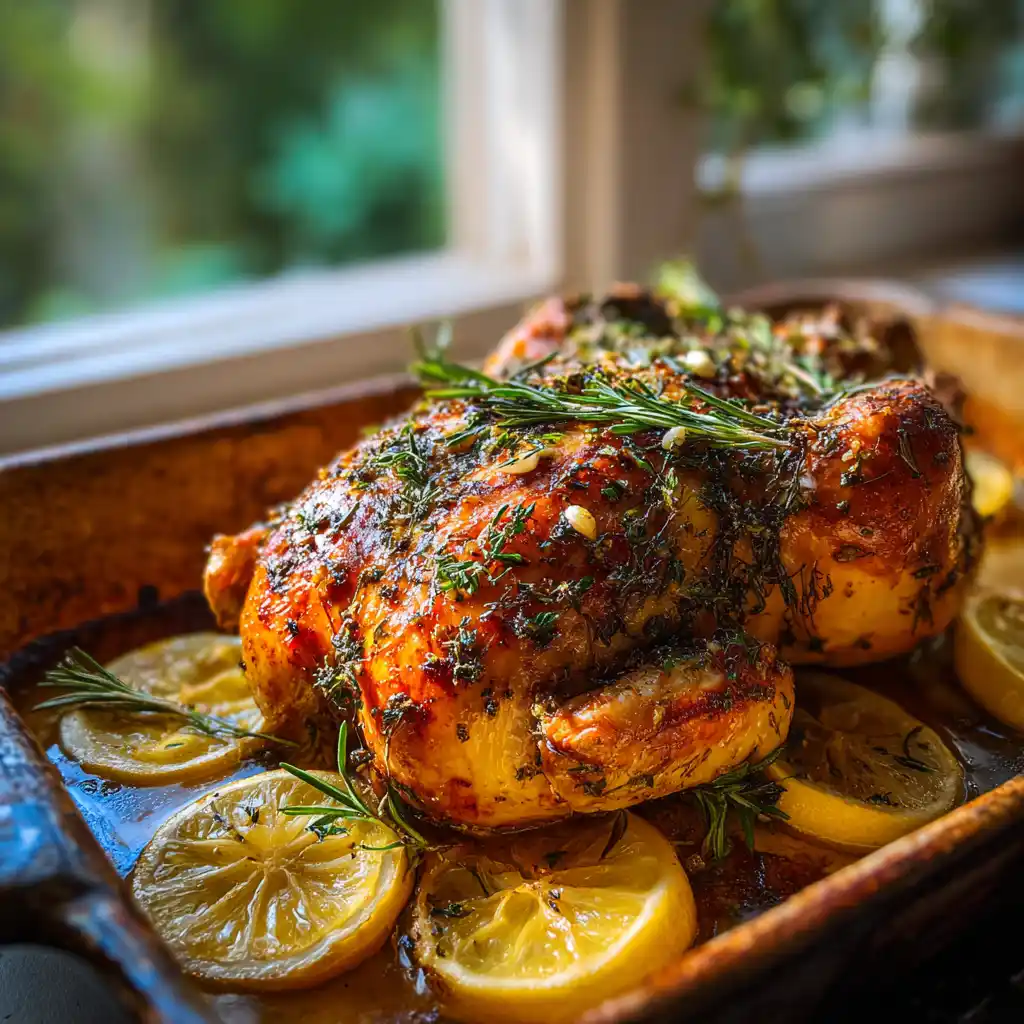 Poulet rôti aux herbes de Pâques