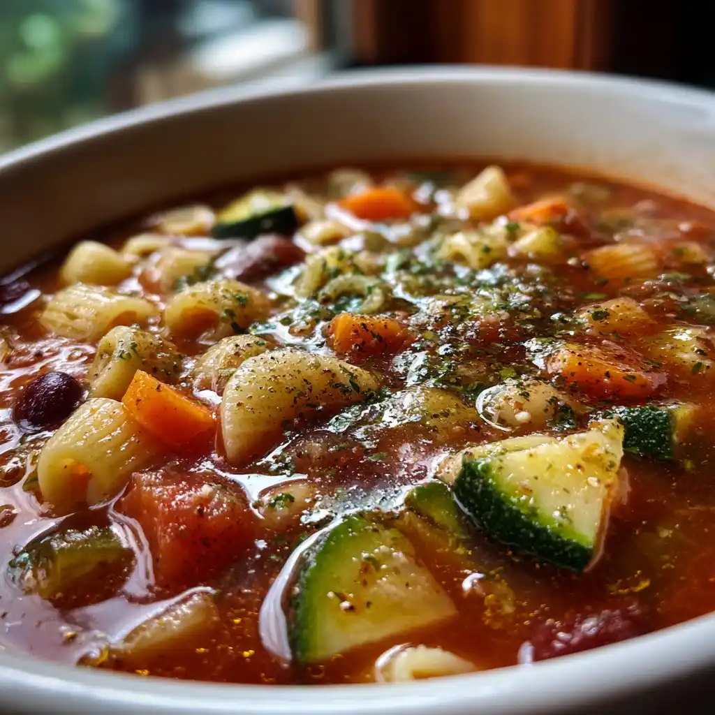 Soupe minestrone aux légumes du frigo