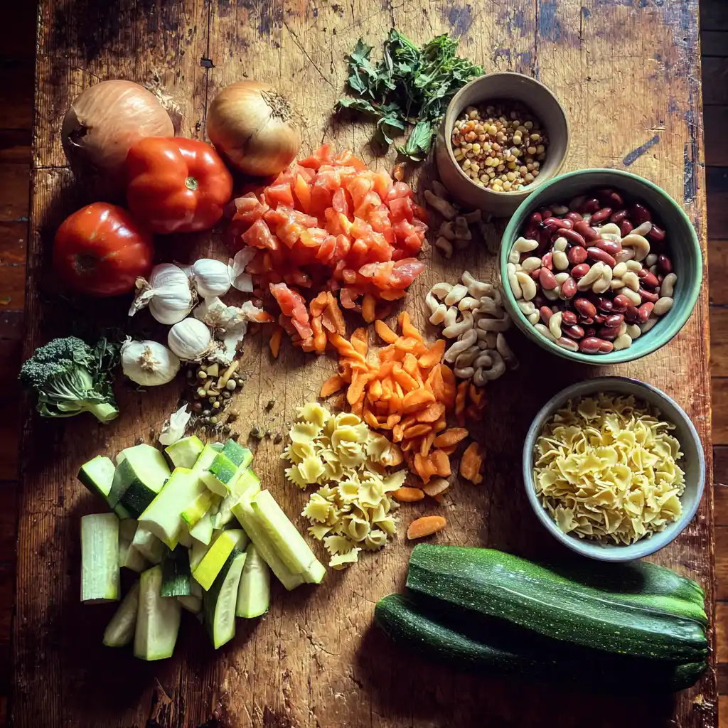 Soupe minestrone aux légumes du frigo