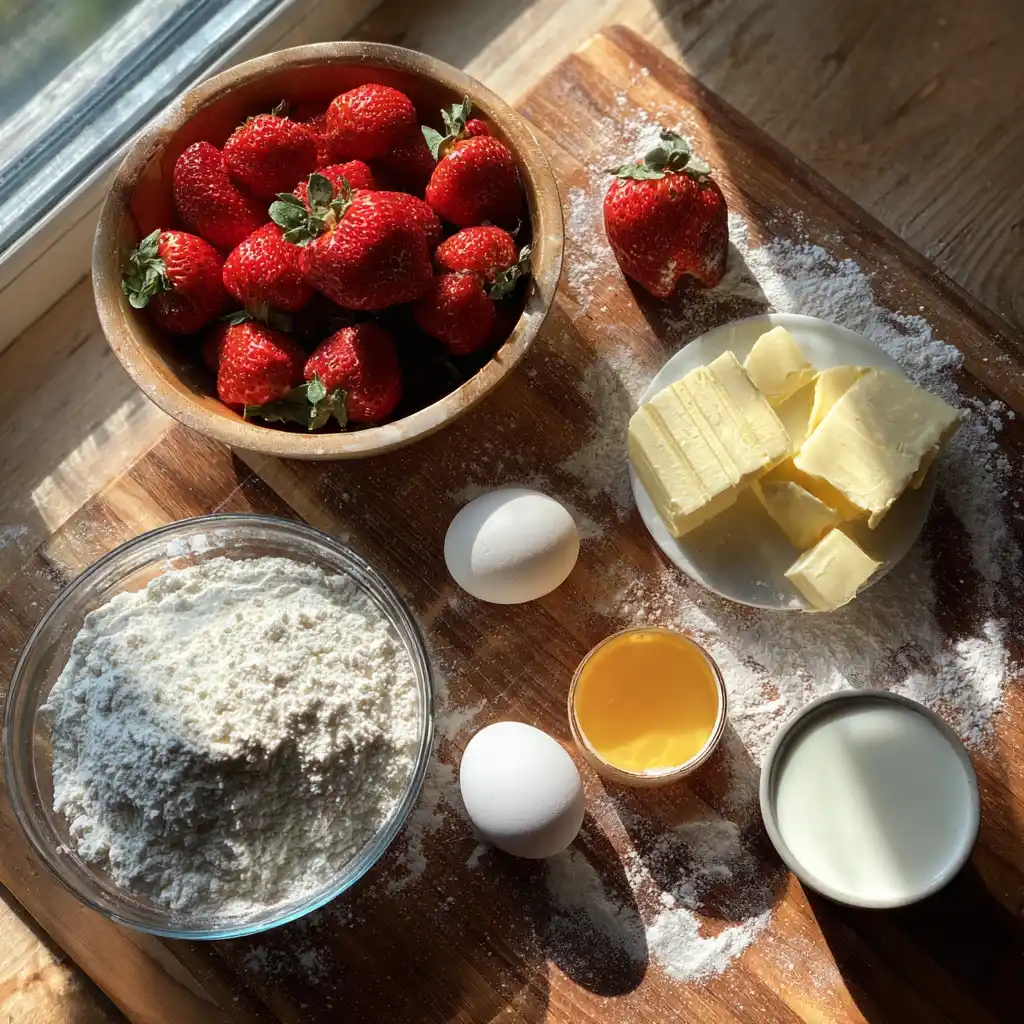 Tarte aux fraises de saison