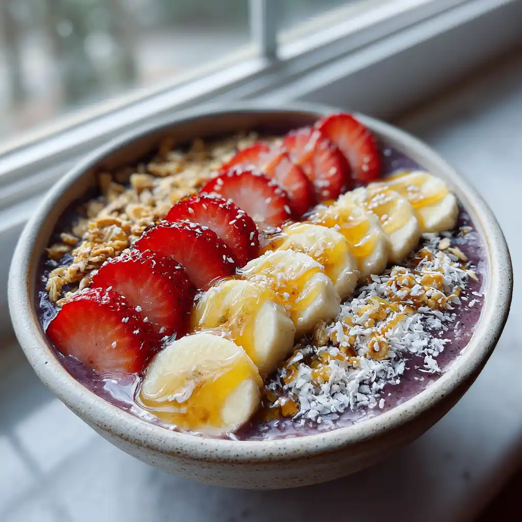 Bowl açaí printanier aux fraises
