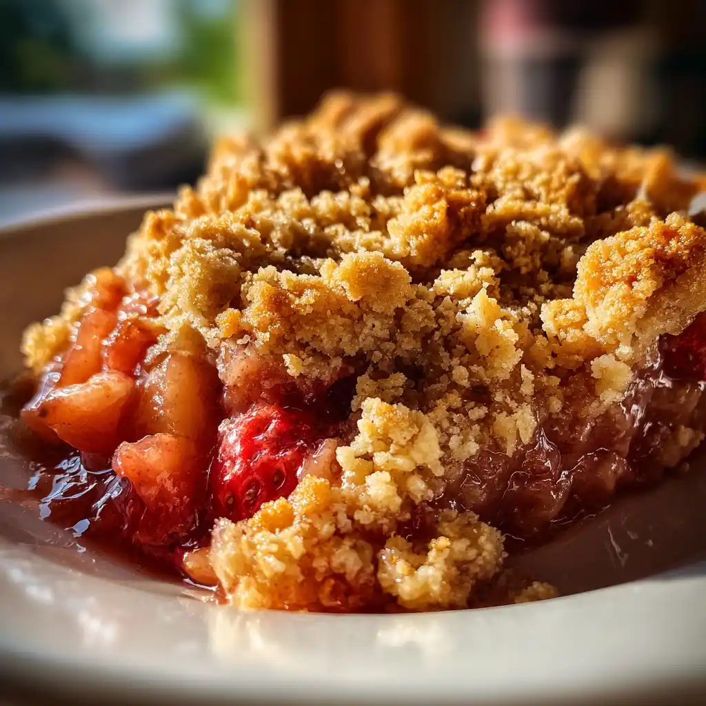 Crumble Rhubarbe Fraise