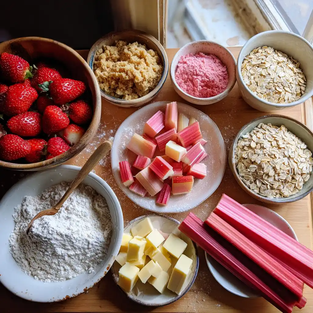 Crumble Rhubarbe Fraise