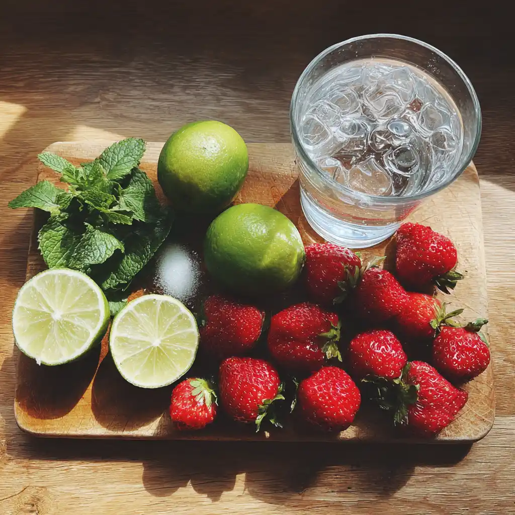 Mocktail Fraises-Citron Vert Pétillant