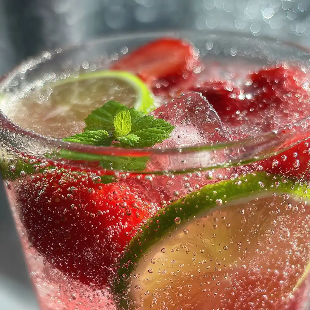 Mocktail Fraises-Citron Vert Pétillant