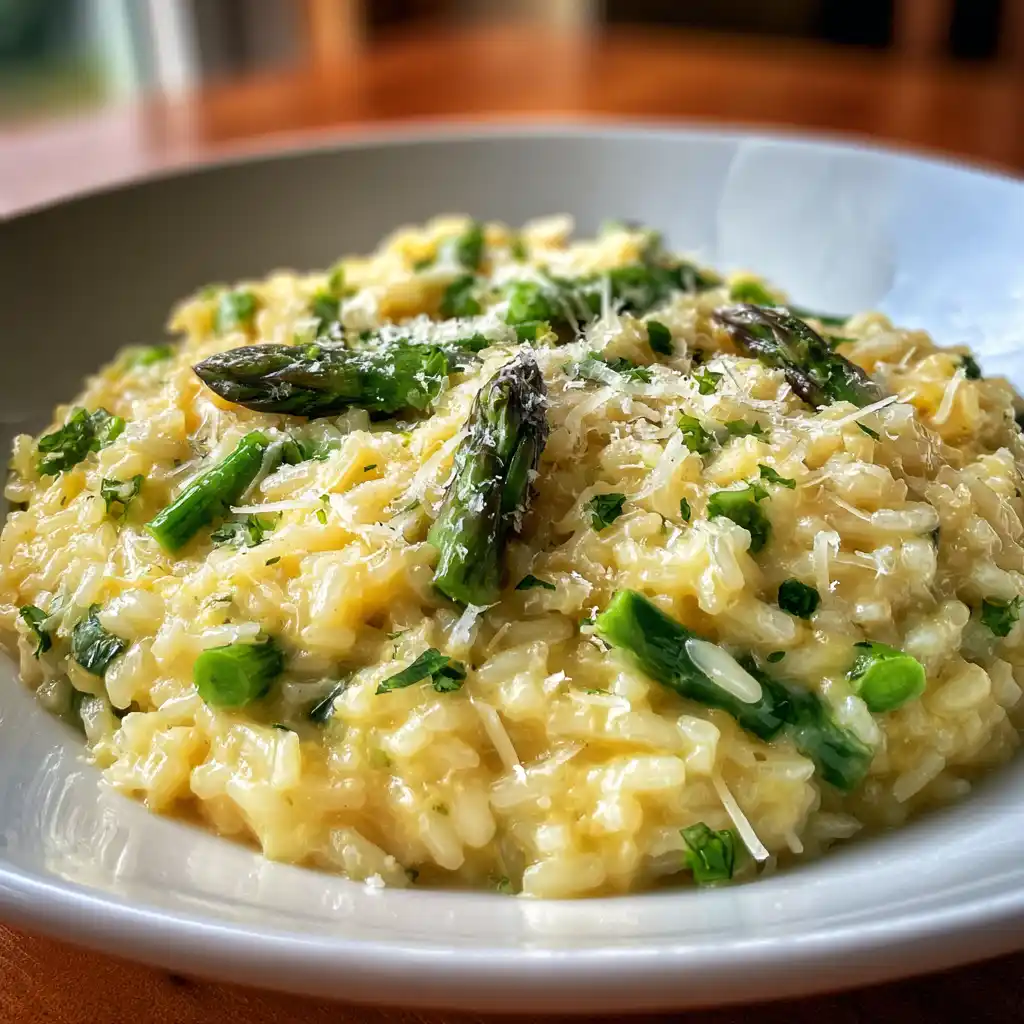 Risotto crémeux aux asperges et parmesan