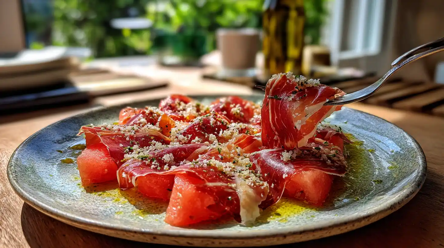 Melon jambon cru façon carpaccio : l’entrée d’été qui en jette en 10 minutes