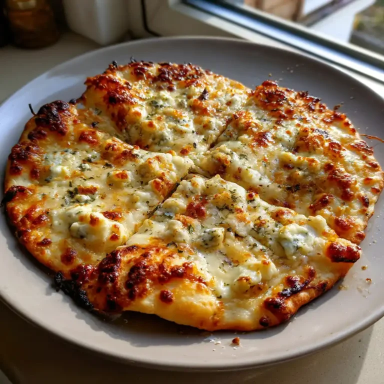 Pizza 4 fromages maison avec ses fromages fondus et dorés