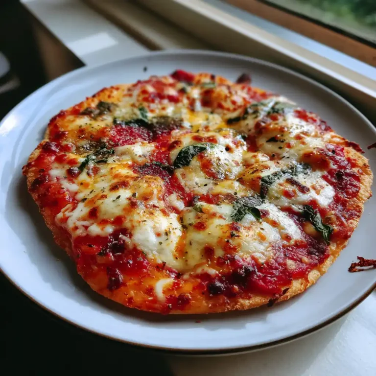 Pizza margherita maison avec sauce tomate, mozzarella fondue et basilic frais