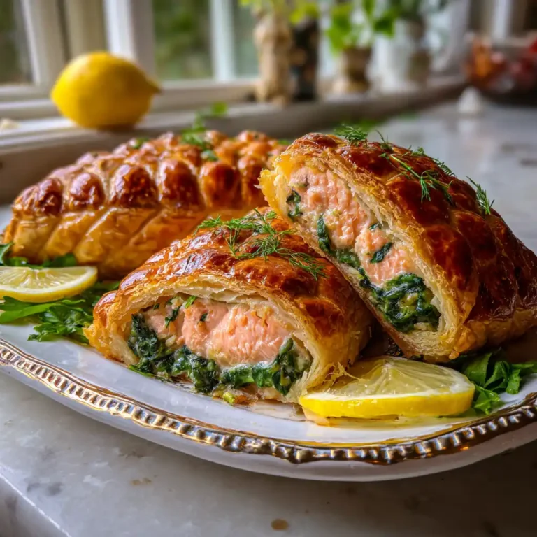 Saumon en croûte feuilletée pour la Fête des Mères doré et croustillant sorti du four