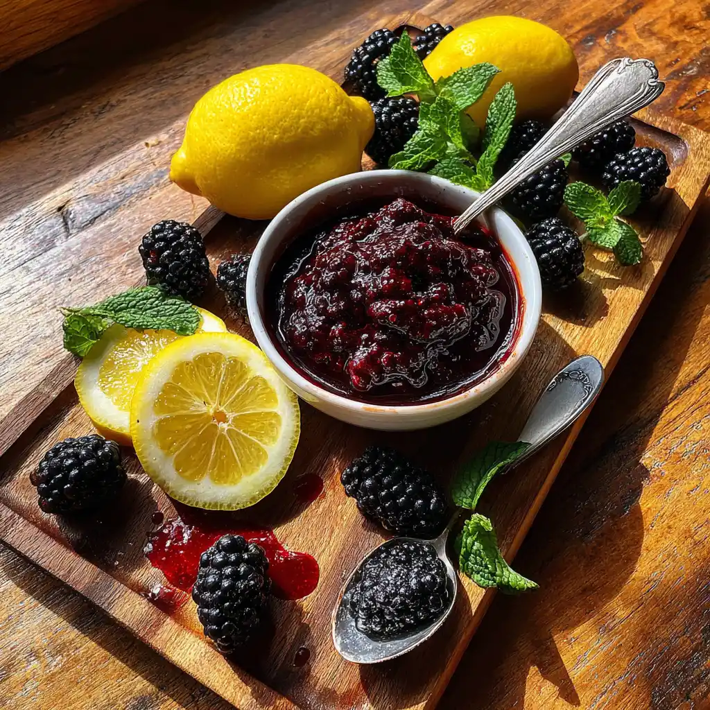 ingrédients sorbet mûres sauvages sans sorbetière disposés à plat