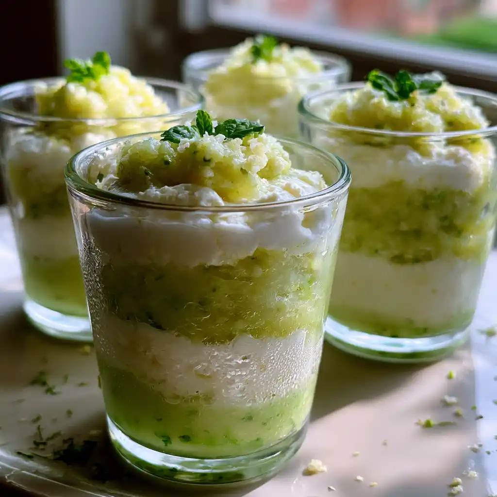Verrines courgettes chèvre et menthe : l’entrée fraîche qui en jette