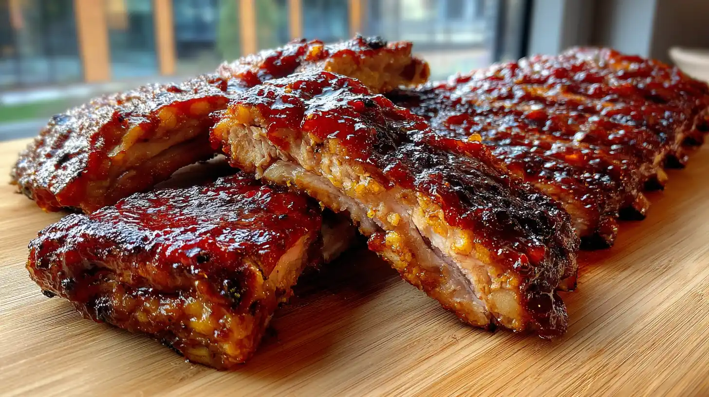 Travers de porc BBQ caramélisés : la recette de ribs fondants qui régale toute la tablée