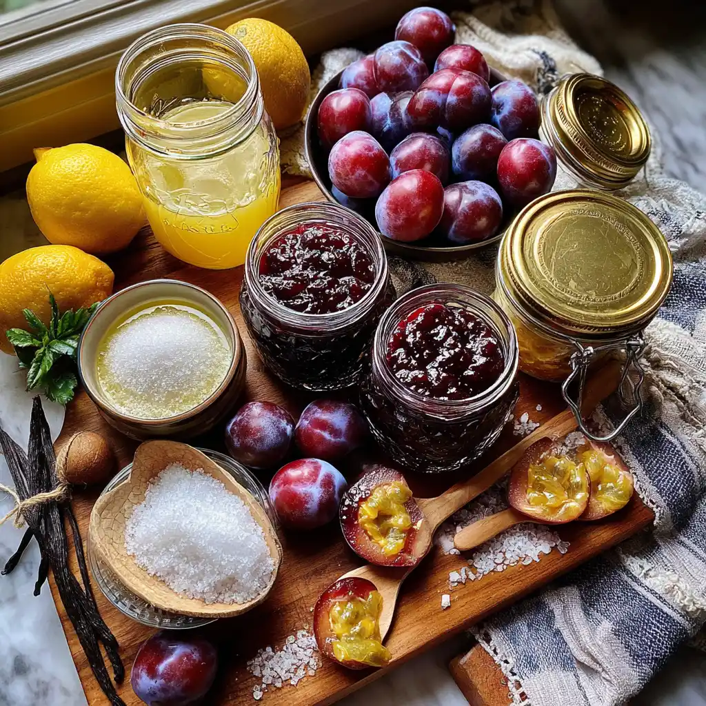 Ingrédients nécessaires pour préparer une confiture de prunes à la vanille maison
