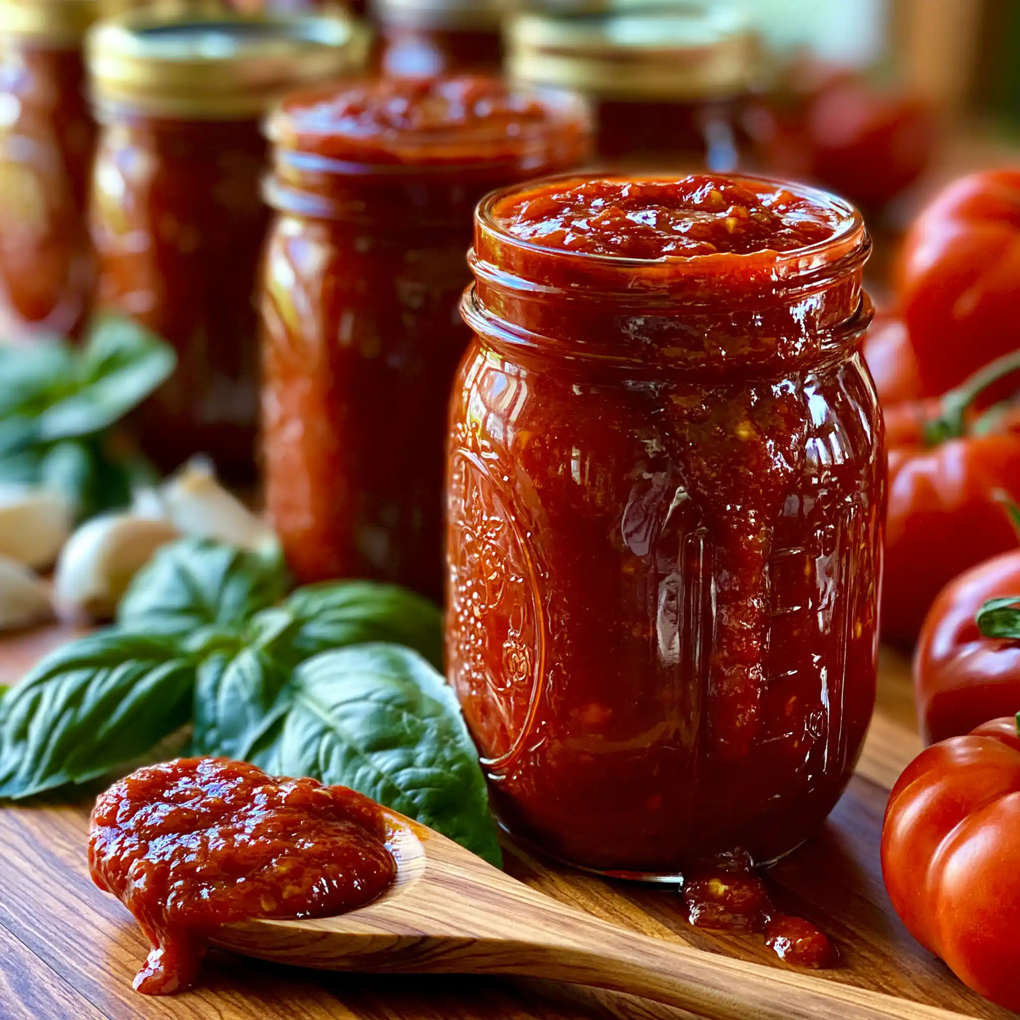 Coulis de tomates maison en bocaux