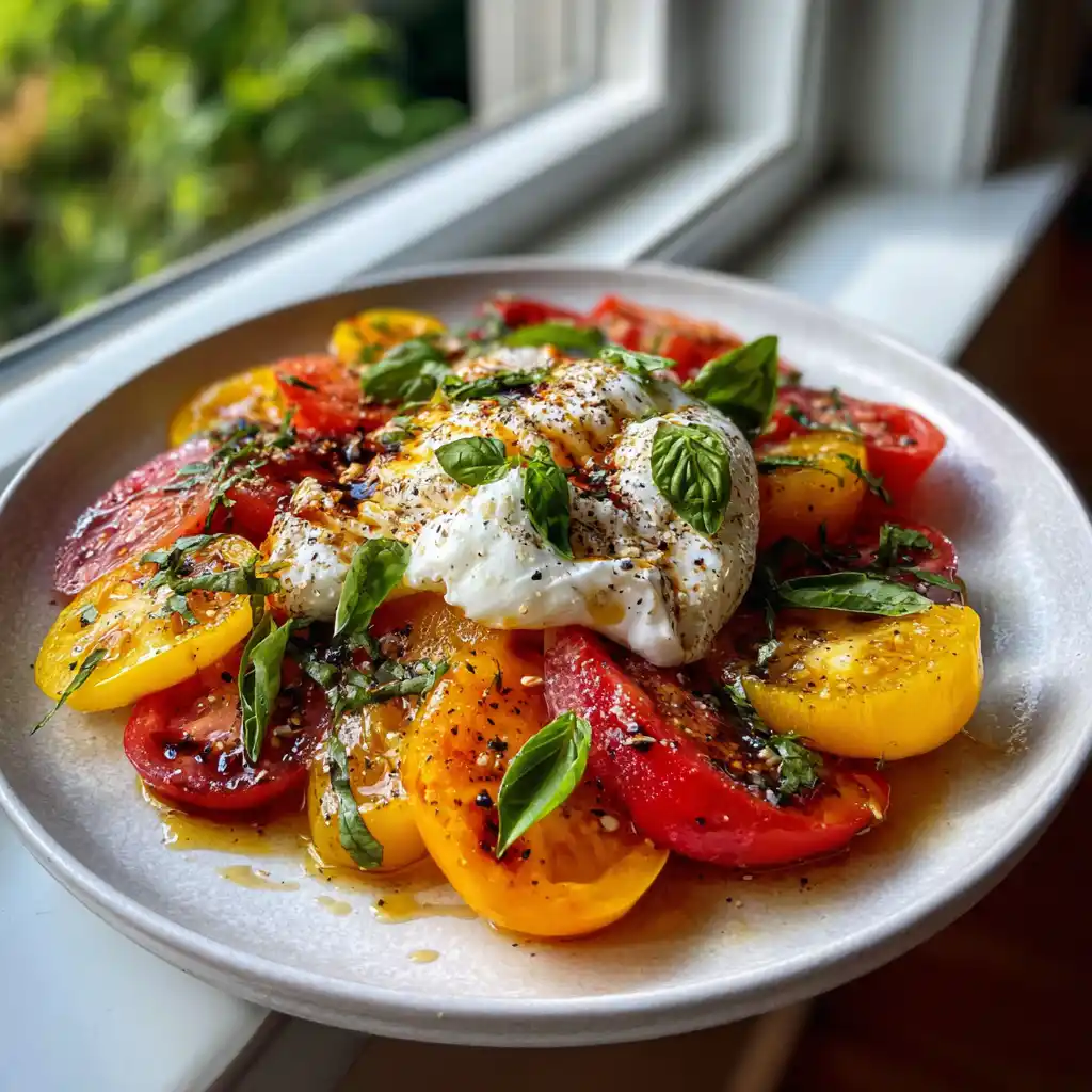 Salade de Tomates Anciennes et Burrata : La Recette Fraîche et Estivale