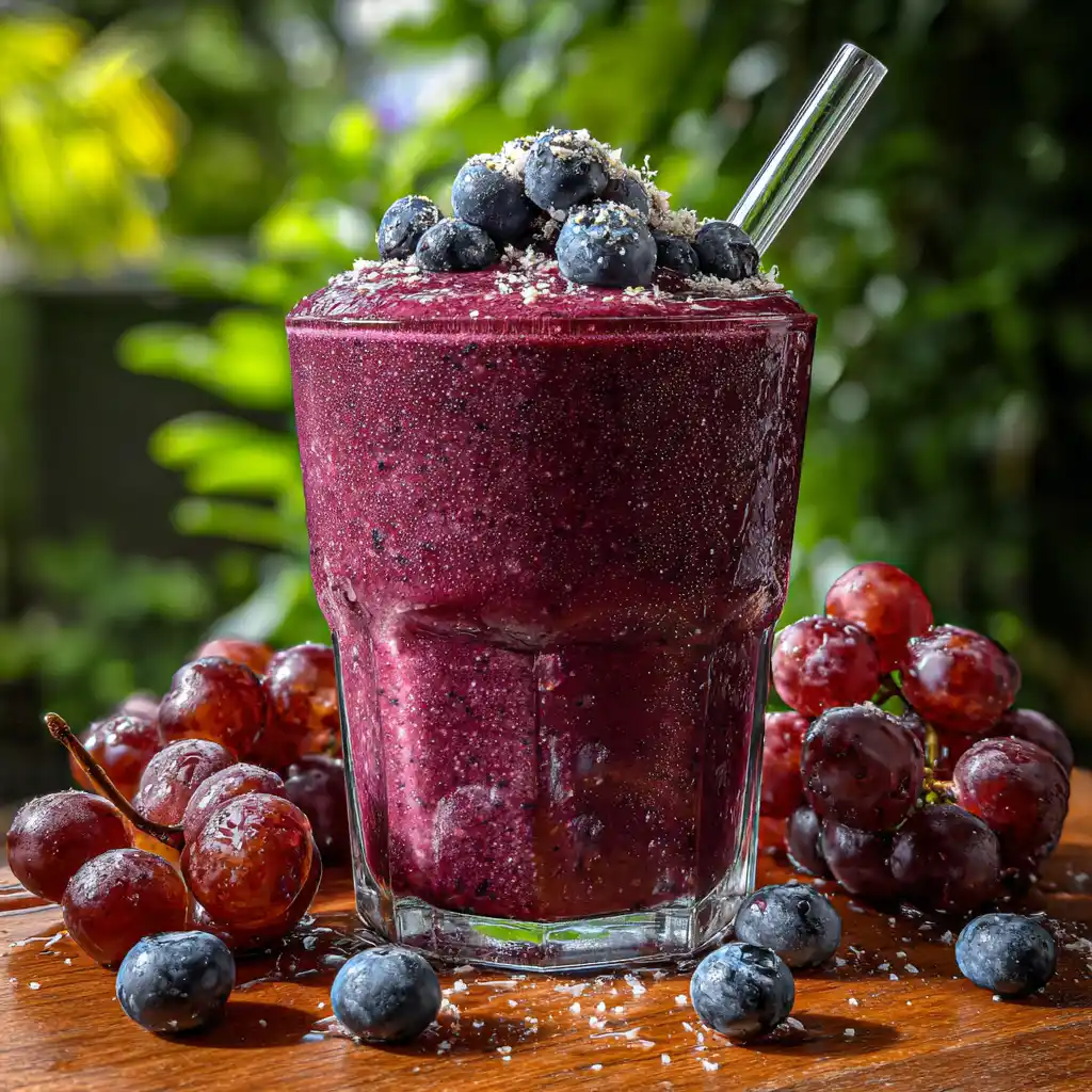 smoothie raisin noir myrtilles gingembre