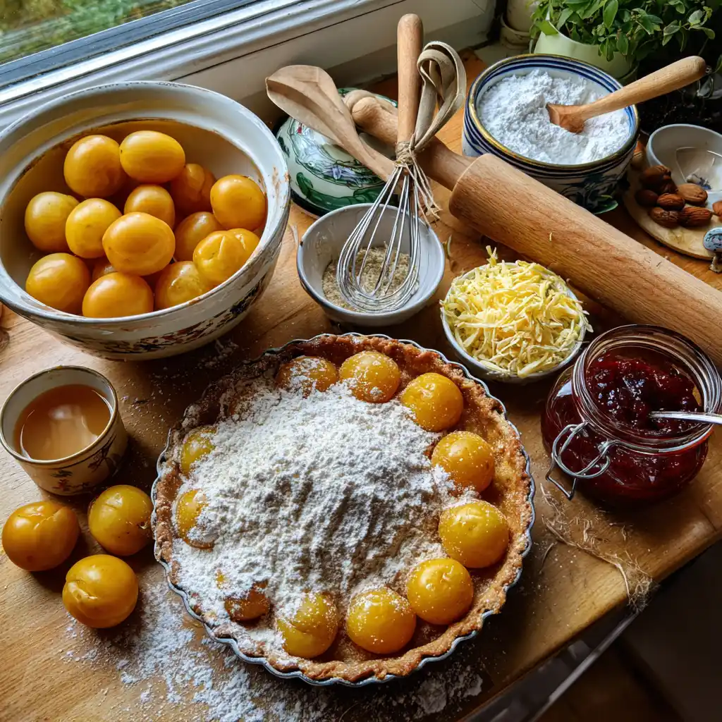 Ingrédients nécessaires pour préparer une tarte aux mirabelles maison